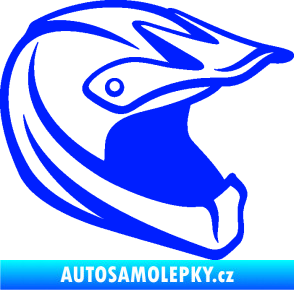 Samolepka Motorkářská helma 001 pravá modrá dynamic