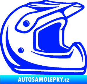 Samolepka Motorkářská helma 002 pravá modrá dynamic