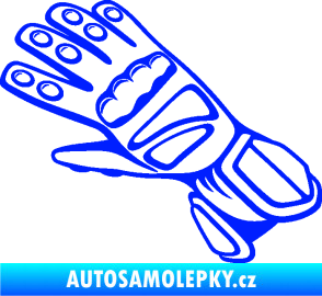 Samolepka Motorkářské rukavice 002 levá modrá dynamic