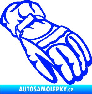 Samolepka Motorkářské rukavice 003 pravá modrá dynamic