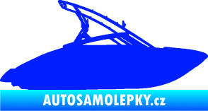 Samolepka Motorový člun 001 pravá modrá dynamic
