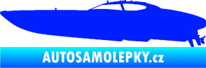Samolepka Motorový člun 002 levá modrá dynamic