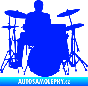 Samolepka Music 009 pravá hráč na bicí modrá dynamic