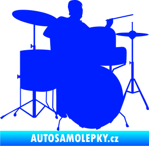 Samolepka Music 011 pravá hráč na bicí modrá dynamic