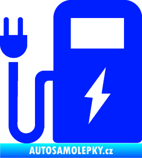 Samolepka Nabíjecí stanice 001 levá elektromobil charge modrá dynamic