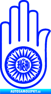 Samolepka Náboženský symbol Džinismus Ahimsa modrá dynamic