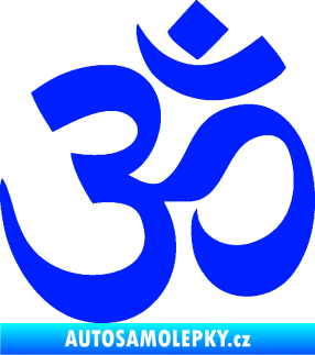 Samolepka Náboženský symbol Hinduismus Óm 001 modrá dynamic
