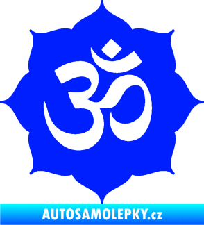 Samolepka Náboženský symbol Hinduismus Óm 002 modrá dynamic