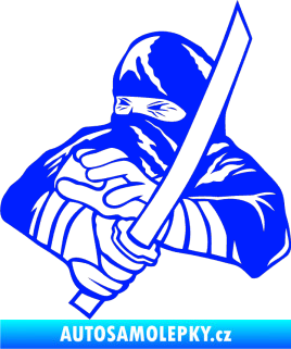 Samolepka Ninja silueta levá modrá dynamic