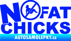Samolepka No fat chicks 003 modrá dynamic