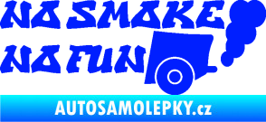 Samolepka No smoke no fun 002 nápis s výfukem modrá dynamic