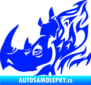 Samolepka Nosorožec 004 levá modrá dynamic