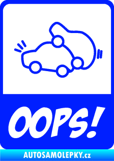 Samolepka Oops love cars 002 modrá dynamic