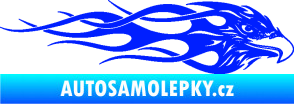 Samolepka Orel 016 pravá v plamenech modrá dynamic