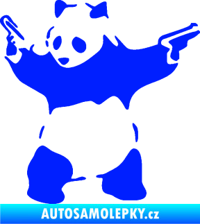 Samolepka Panda 007 levá gangster modrá dynamic