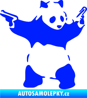Samolepka Panda 007 pravá gangster modrá dynamic