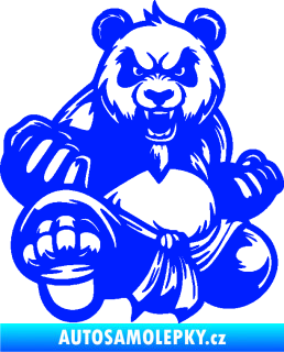 Samolepka Panda 012 levá Kung Fu bojovník modrá dynamic