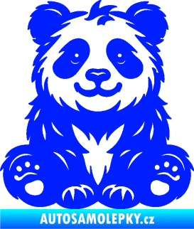 Samolepka Panda 013 pravá spokojená modrá dynamic
