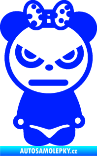 Samolepka Panda girl modrá dynamic