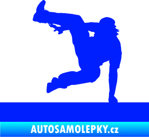 Samolepka Parkour 002 levá modrá dynamic