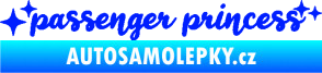 Samolepka Passenger Princess 002 nápis s hvězdičkami modrá dynamic