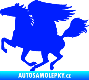Samolepka Pegas 001 levá okřídlený kůň modrá dynamic