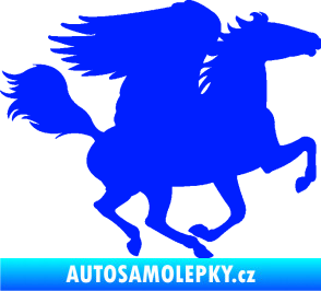 Samolepka Pegas 001 pravá okřídlený kůň modrá dynamic