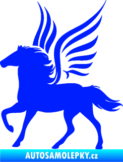 Samolepka Pegas 002 levá okřídlený kůň modrá dynamic