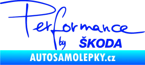 Samolepka Performance by Škoda modrá dynamic