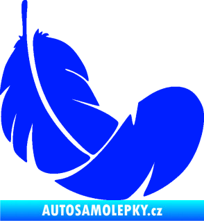 Samolepka Peříčko 008 pravá modrá dynamic