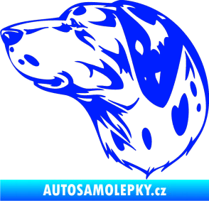Samolepka Pes 002 levá Dalmatin modrá dynamic