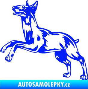Samolepka Pes 015 levá Bulteriér modrá dynamic