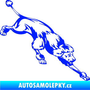 Samolepka Pes 022 pravá Pudl modrá dynamic