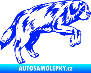 Samolepka Pes 034 pravá modrá dynamic