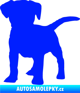 Samolepka Pes 056 levá štěně modrá dynamic