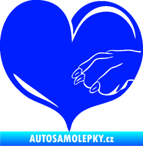 Samolepka Pes 102 pravá packa modrá dynamic