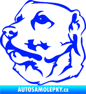 Samolepka Pes 104 levá Labrador modrá dynamic