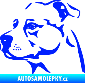 Samolepka Pes 134 levá Stafordširský bulteriér modrá dynamic
