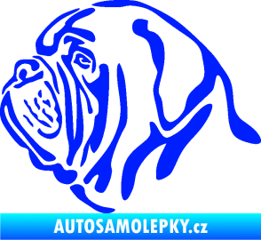 Samolepka Pes 163 levá bordeauxská doga modrá dynamic