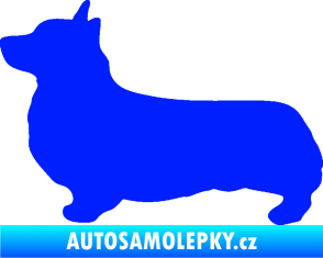 Samolepka Pes 164 levá Welsh Corgi Pembroke modrá dynamic
