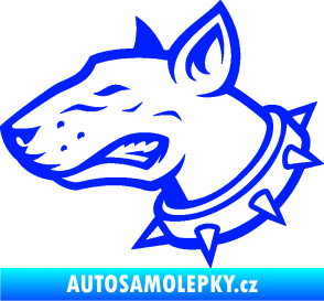 Samolepka Pes 167 levá pitbull modrá dynamic