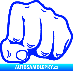 Samolepka Pěst 003 pravá modrá dynamic