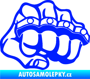 Samolepka Pěst boxer pravá modrá dynamic