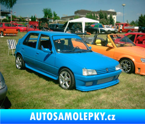 Samolepka Peugeot 205 - přední modrá dynamic