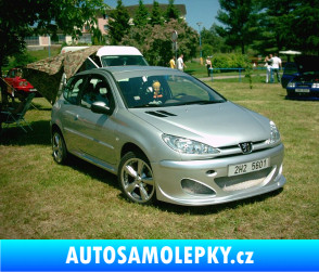 Samolepka Peugeot 206 - přední modrá dynamic