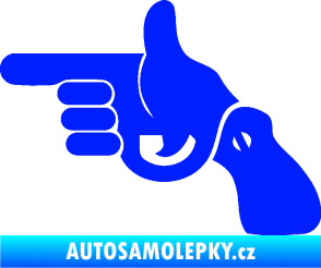 Samolepka Pistole 002 levá han gun modrá dynamic