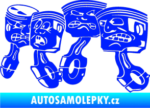 Samolepka Písty levá modrá dynamic