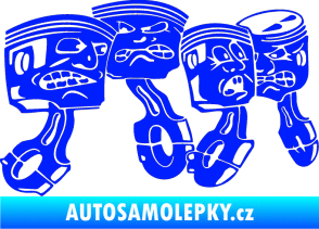 Samolepka Písty pravá modrá dynamic