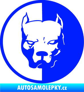 Samolepka Pitbull 001 kruh pravá modrá dynamic
