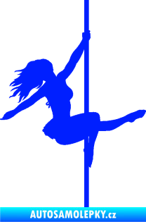 Samolepka Pole dance 001 pravá tanec na tyči modrá dynamic